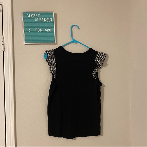 3for$20 black gingham sleeve tank - Picture 4 of 4